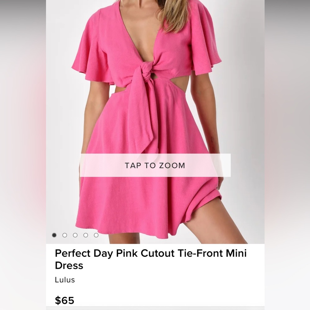 Pink tie from Lulus dress size medium